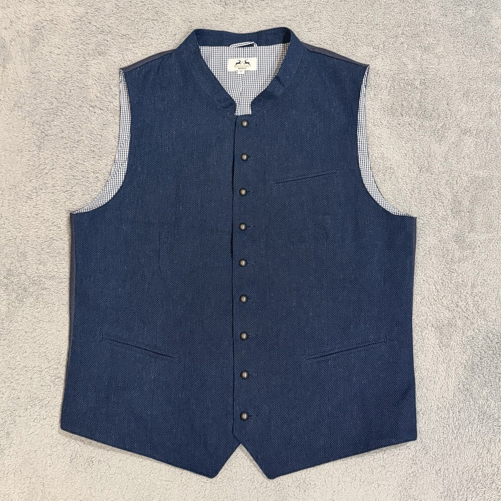 Country Maddox Back-Cinch Vest Men's 52 Blue Horse Ridding Suit Cowboy Vest
